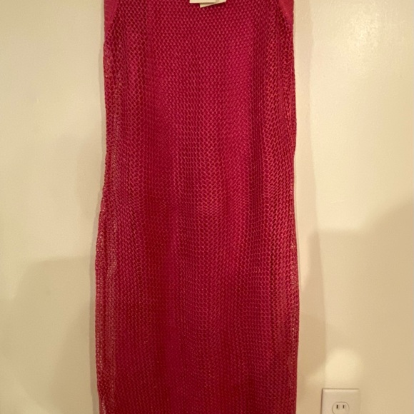 Women’s  A new day tank dress knitted outer overlay dark pink size small - Picture 2 of 3